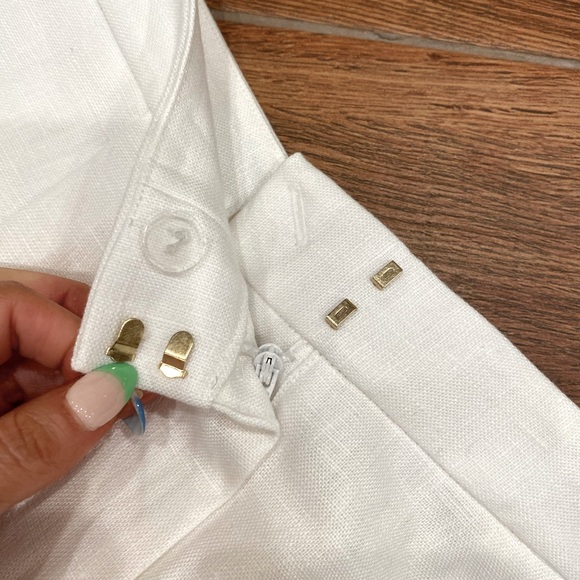 Micheal Kors White Linen Shorts Size 4 NWT ❤️ - Picture 5 of 8
